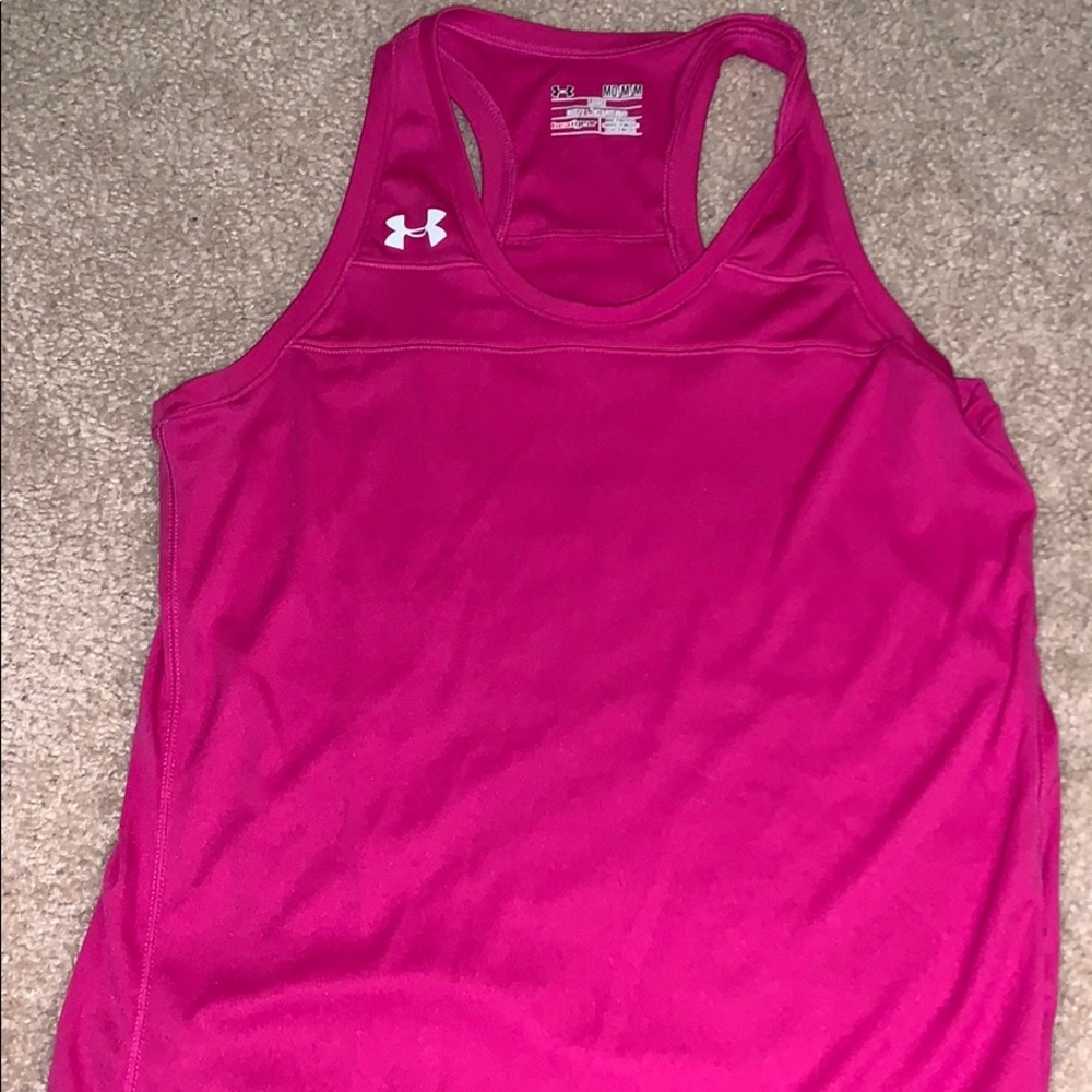 Hot pink under armour tank